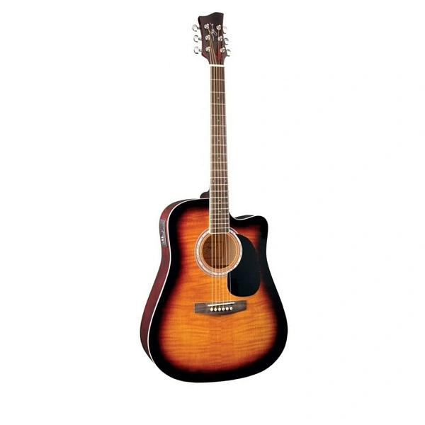 Электроакустическая гитара Jay Turser JJ45FCET-TSB