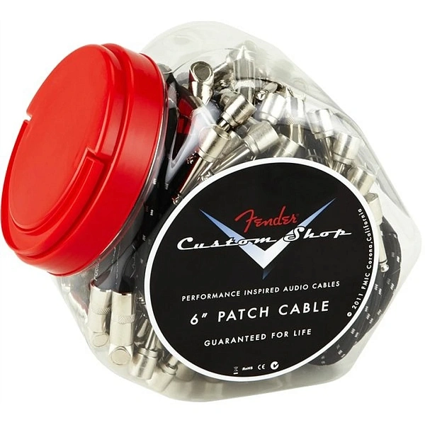 Инструментальный кабель Fender Custom Shop 6” Patch Cable Black Tweed