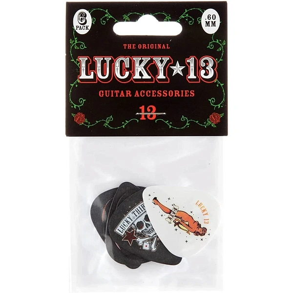 Набор медиаторов Dunlop L13BP.60 Lucky 13 B .60