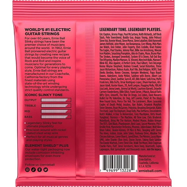 Струны для электрогитары Ernie Ball 3226 11-52