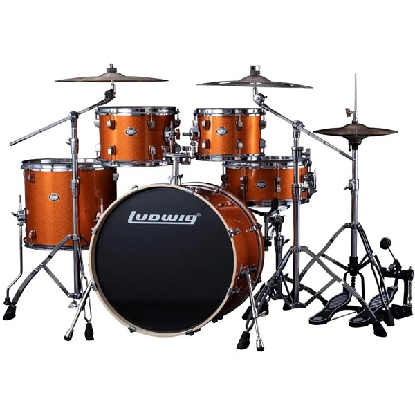 Ударная установка Ludwig Element LEE52202 Bright Orange Sparkle