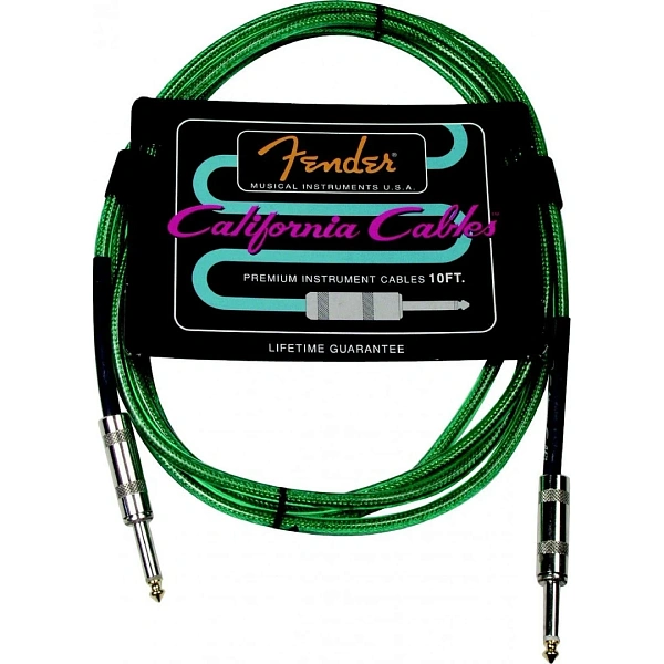 Инструментальный кабель Fender 10' California Surf Green