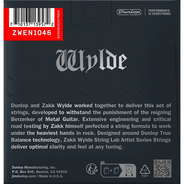 Струны для электрогитары Dunlop ZWEN1046 10-46
