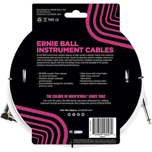 Инструментальный кабель Ernie Ball P06047