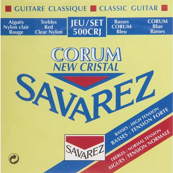 Струны для классической гитары Savarez 500CRJ New Cristal Corum Forte Normale
