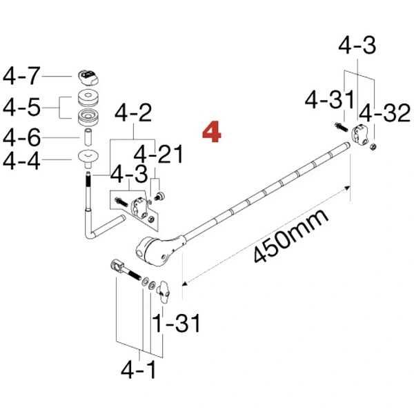 Плечо стойки Tama HC103BW4