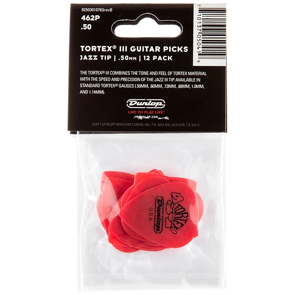 Набор медиаторов Dunlop 462P.50 Tortex III .50