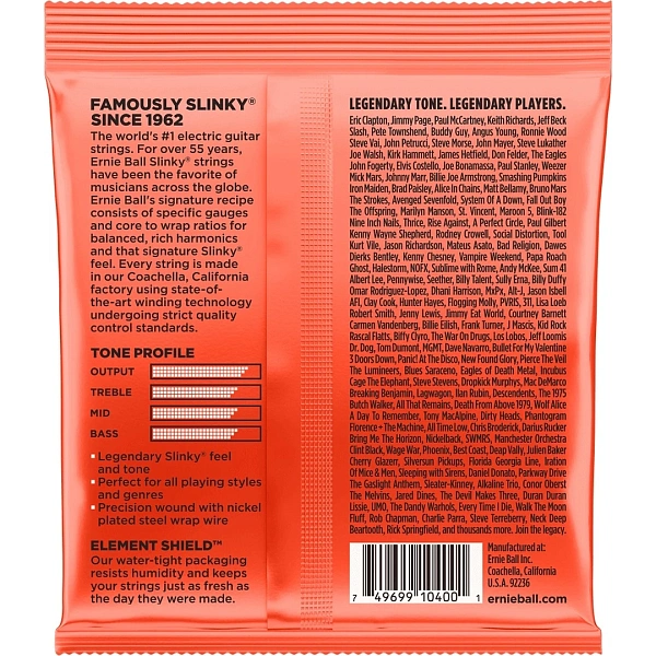 Струны для электрогитары Ernie Ball 2615 10-62