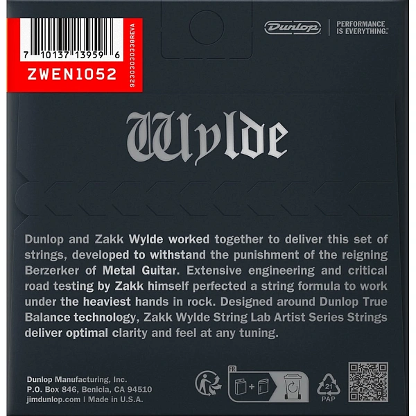 Струны для электрогитары Dunlop ZWEN1052 10-52