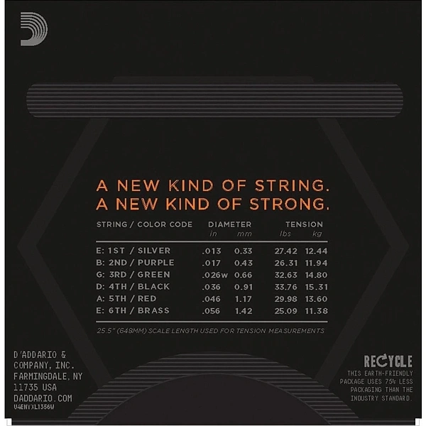 Струны для электрогитары D’Addario NYXL1356W 13-56