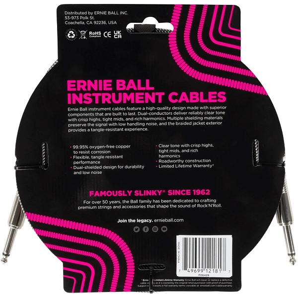 Инструментальный кабель Ernie Ball 6429