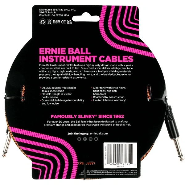 Инструментальный кабель Ernie Ball 6469