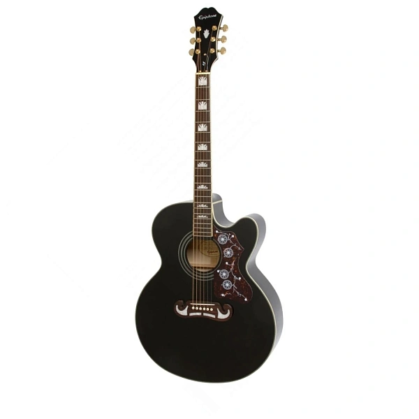 Электроакустическая гитара Epiphone EJ-200CE Black