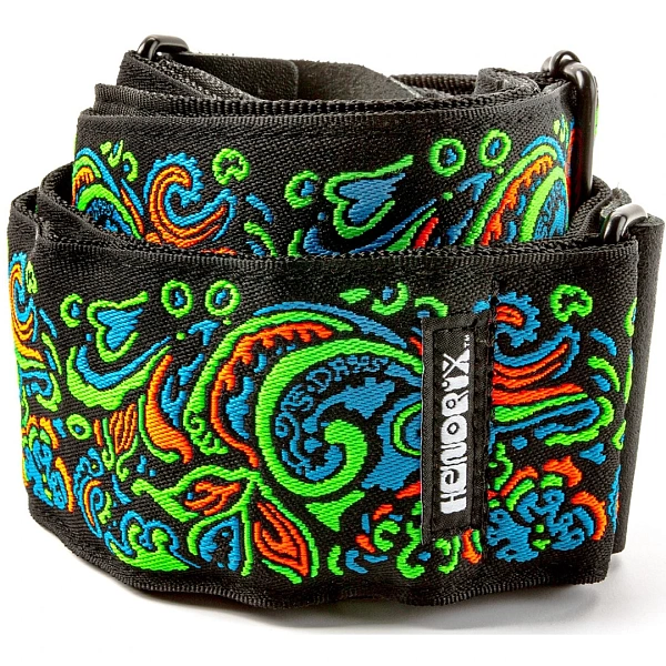 Ремень для гитары Dunlop JH27 Hendrix Blacklight Love Drops Blue