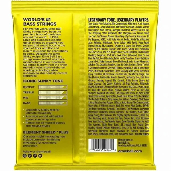 Струны для бас-гитары Ernie Ball 2840 65-130