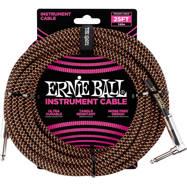 Инструментальный кабель Ernie Ball P06064 Black/Orange