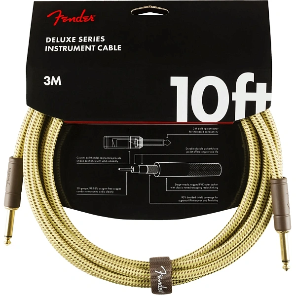 Инструментальный кабель Fender 10″ Deluxe Series Tweed