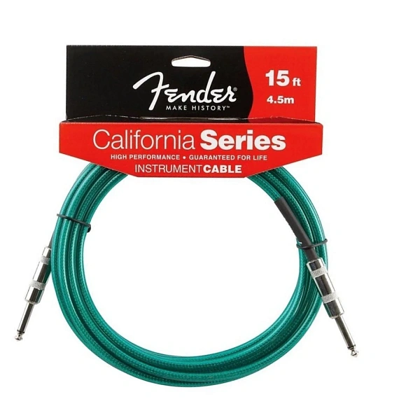 Инструментальный кабель Fender 15' California Surf Green