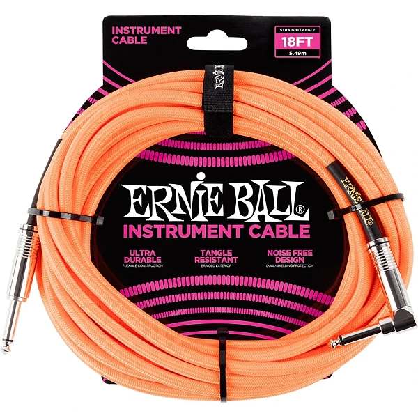 Инструментальный кабель Ernie Ball P06084 Neon Orange