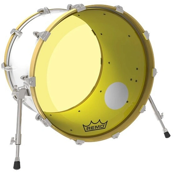 Пластик Remo Powerstroke P3 Colortone Yellow Bass Drumhead 22", 5" Offset Hole P3-1322-CT-YEOH