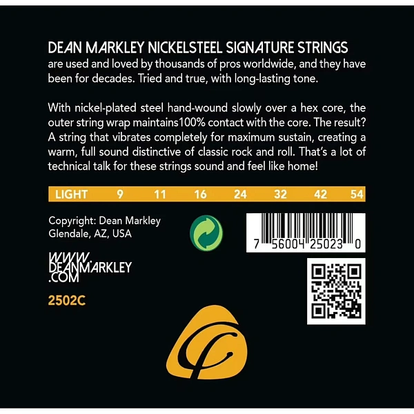 Струны для электрогитары Dean Markley 2502C Signature 9-54