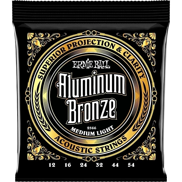 Струны для акустической гитары Ernie Ball 2566 Aluminium Bronze 12-54