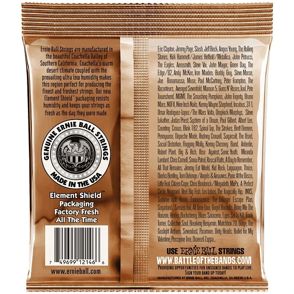 Струны для акустической гитары Ernie Ball 2146 12-54