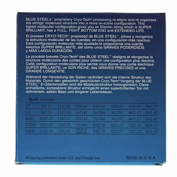 Струны для электрогитары Dean Markley 2558A Blue Steel 10-60