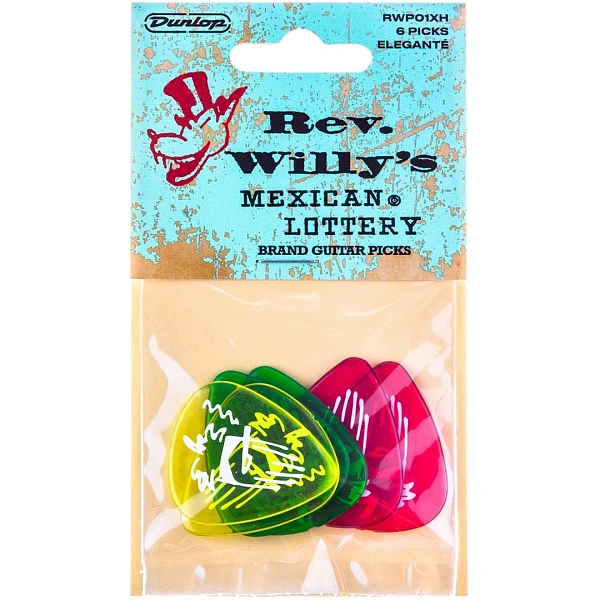 Набор медиаторов Dunlop RWP01XH Rev. Willy's Mexican Lottery