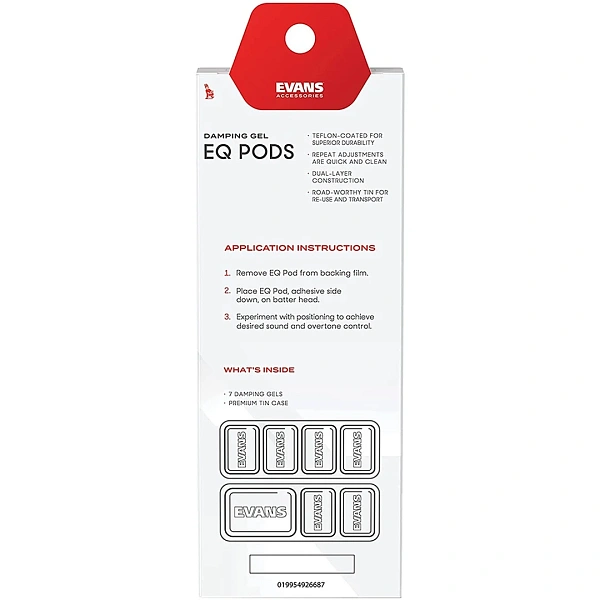 Демпферы для барабанов Evans EQPODS