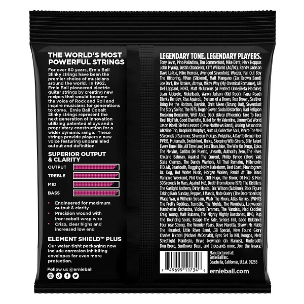 Струны для бас-гитары Ernie Ball 2737 40-125