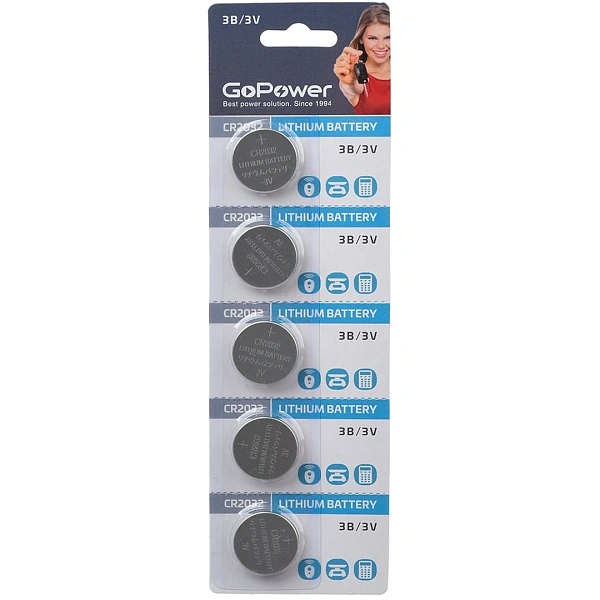 Батарейка GoPower 00-00015603 CR2032