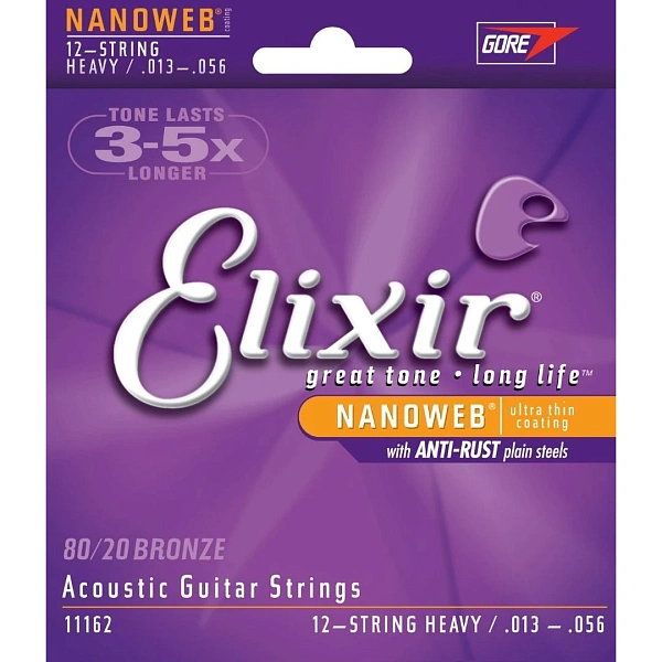 Струны для 12-ти струнной гитары Elixir 11162 13-56