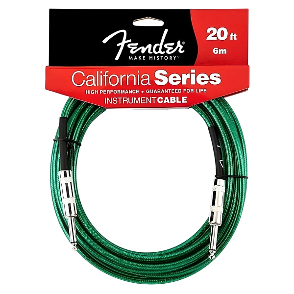 Инструментальный кабель Fender 20' California Surf Green