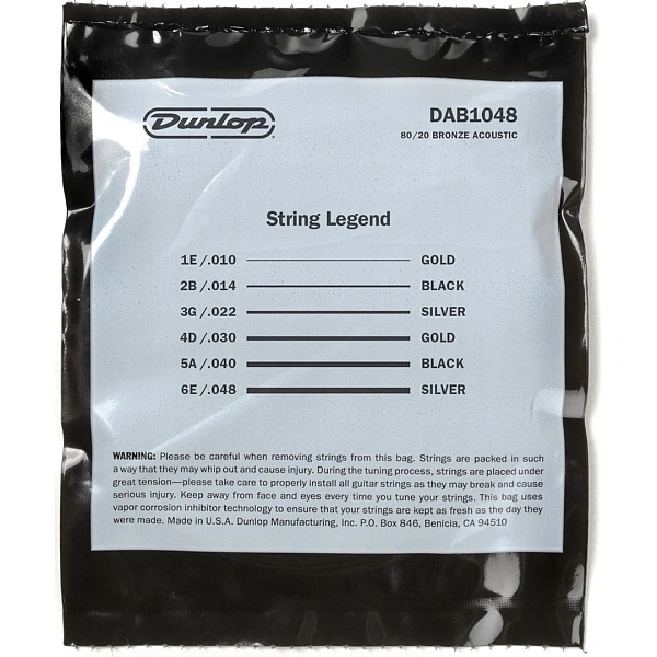 Струны для акустической гитары Dunlop DAB1048 10-48