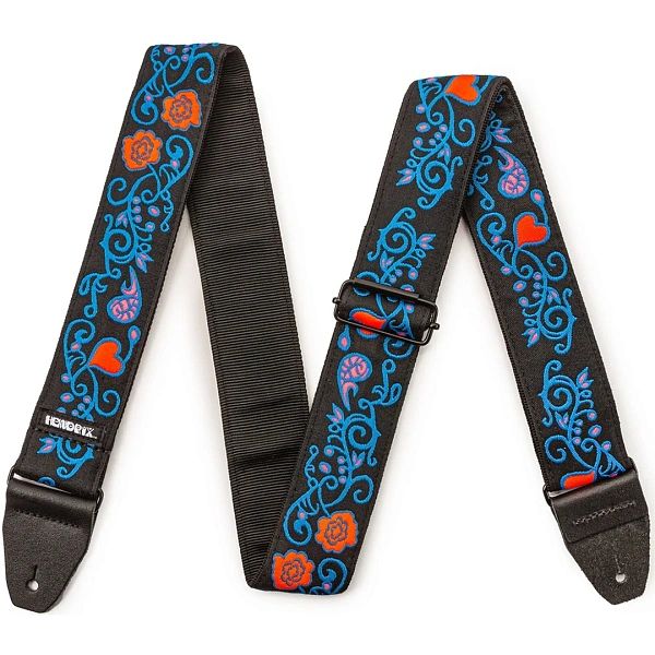Ремень для гитары Dunlop JH24 Hendrix Blacklight Monterey Blue