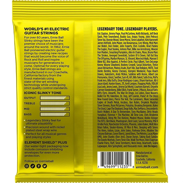 Струны для электрогитары Ernie Ball 3627 11-54