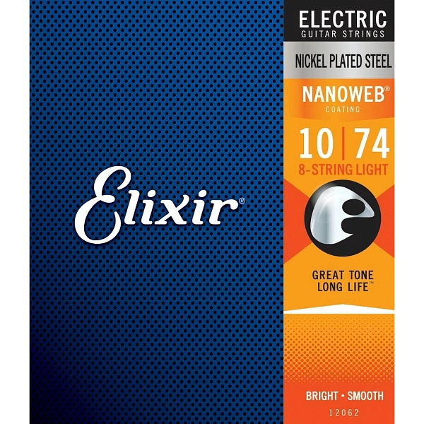 Струны для электрогитары Elixir 12062 10-74 8-String
