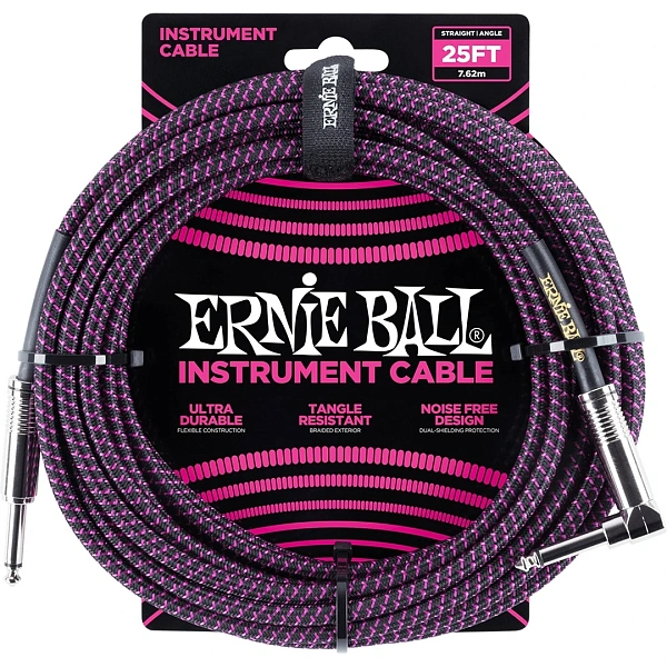 Инструментальный кабель Ernie Ball P06068 Black/Purple