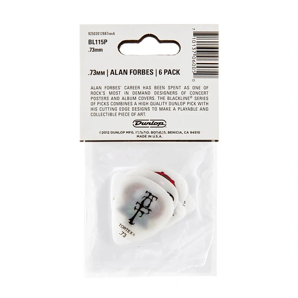 Набор медиаторов Dunlop BL115P.73 Alan Forbes S2