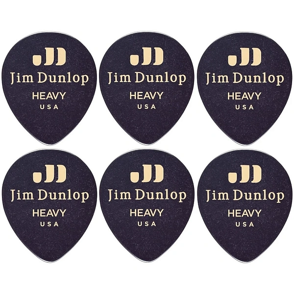 Набор медиаторов Dunlop 485P03HV Black Teardrop