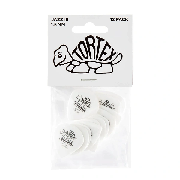 Набор медиаторов Dunlop 478P1.50 Tortex White Jazz III