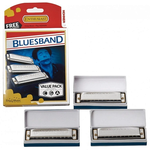 Набор губных гармошек Hohner Blues Band 59/20 CGA