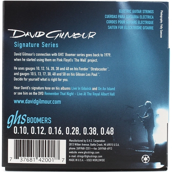 Струны для электрогитары GHS GB-DGF David Gilmour Signature