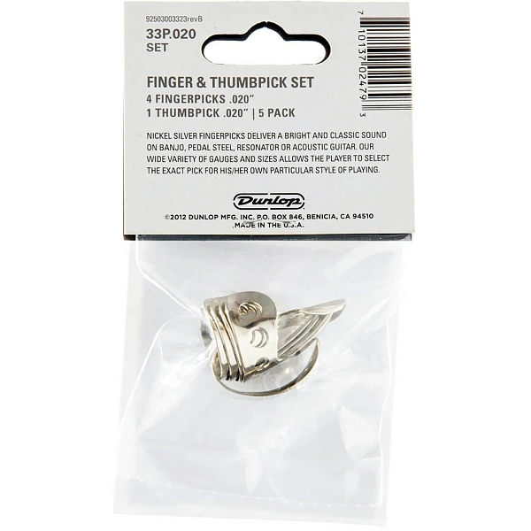 Набор когтей Dunlop 33P.020 Nickel Silver