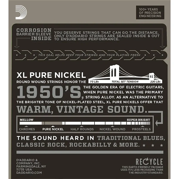 Струны для электрогитары D’Addario EPN21 12-51