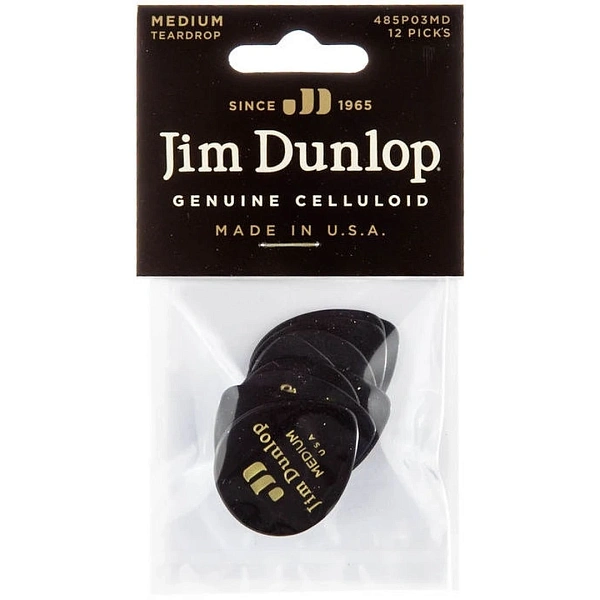 Набор медиаторов Dunlop 485P03TH Black Teardrop