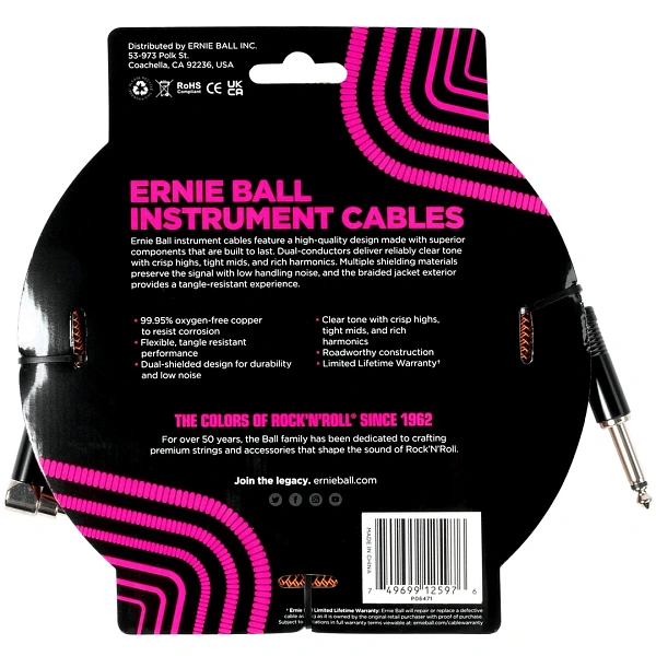 Инструментальный кабель Ernie Ball 6471