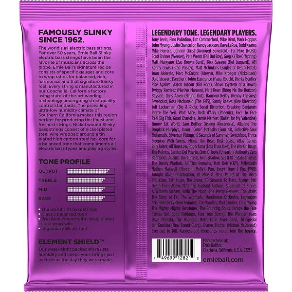 Струны для бас-гитар Ernie Ball 2821 50-135