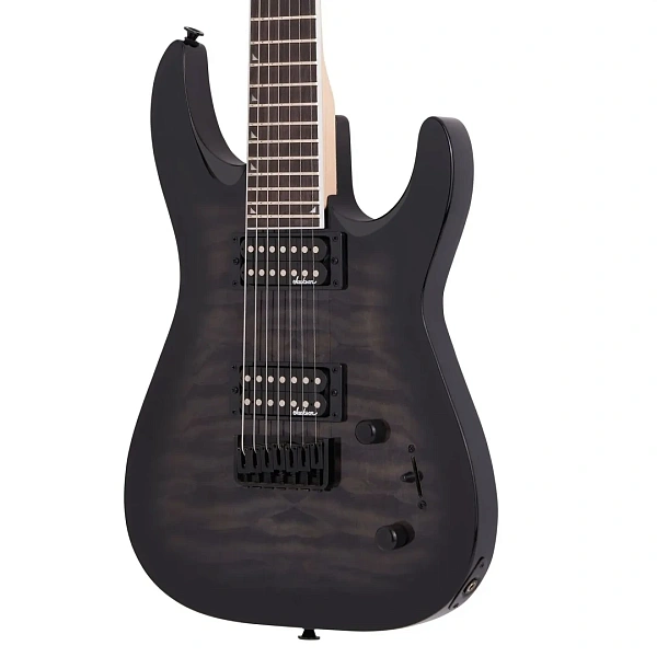 Электрогитара Jackson JS22Q-7 DKA HT Dinky Arch Top AM Transparent Black Burst